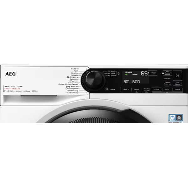 Maquina Lavar Secar AEG LWR7316O4O 1600Rpm 10+6 Kg Condensação Classe D