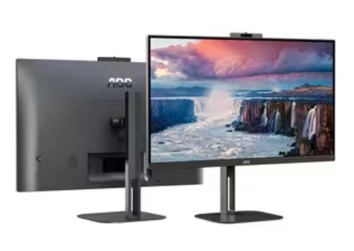 MONITOR AOC MONITOR IPS 27" 16:9 QHD HDMI DP USB-CCOLUNAS HAS WEBCAM Q27V5CW/BK