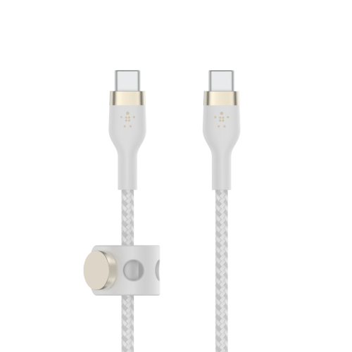 USB-C to USB-C 2.0Braided Silicon White