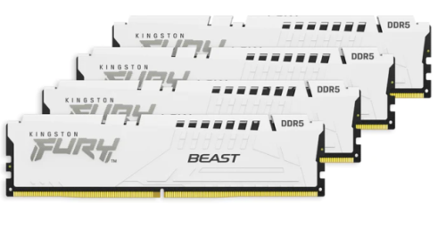 64GB 6000MT/s DDR5 CL40 DIMM (Kit of 4) FURY Beast White XMP
