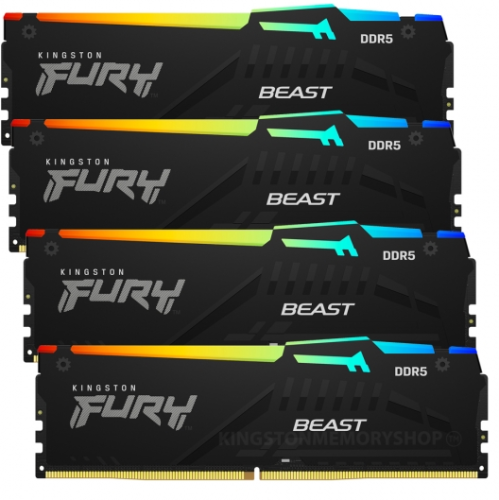 64GB 6000MT/s DDR5 CL40 DIMM (Kit of 4) FURY Beast Black XMP