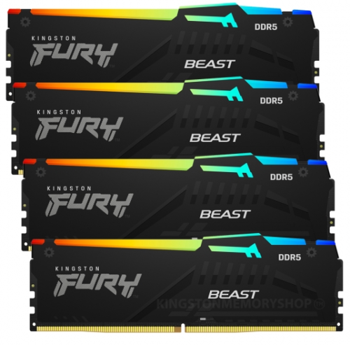 64GB 5200MT/s DDR5 CL40 DIMM (Kit of 4) FURY Beast Black XMP