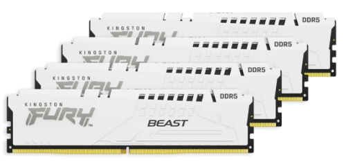 128GB 5600MT/s DDR5 CL40 DIMM (Kit of 4) FURY Beast White XMP