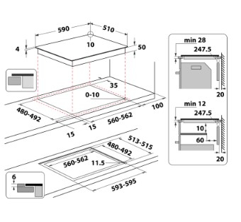 Placa Inducao Encastre HOTPOINT HB3160CNE 60Cm