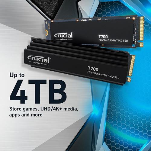 SSD Crucial T700 4TB PCIe Gen5 NVMe M.2