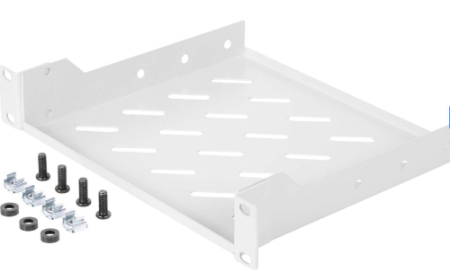 Digitus DN-10-TRAY-2 Prateleira de gabinete de rack de servidor de 10 polegadas com saídas de ar perfurada Adequado para (profundidades do gabinete):> 300