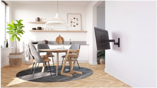 Suporte de Parede Giratório até 180º para TV Vogel's TVM 3245 de 19" a 43" até 15 Kg,  Preto, TVM3245