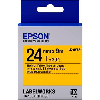 FITA EPSON LK-6YBP PASTEL BLK/YELL 24/9 C53S656005