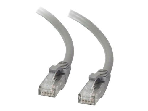 C2G Cat5e Booted Unshielded (UTP) Network Patch Cable - Cabo patch - RJ-45 (M) para RJ-45 (M) - 1 m - PTNB - CAT 5e - moldado, sem nós, entrançado - cinza