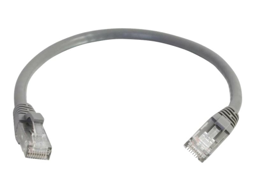 C2G Cat5e Booted Unshielded (UTP) Network Patch Cable - Cabo patch - RJ-45 (M) para RJ-45 (M) - 1 m - PTNB - CAT 5e - moldado, sem nós, entrançado - cinza