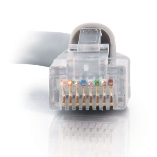 Cabo Patch de rede C2G Cat5e Booted Unshielded (UTP) RJ-45 (M) para RJ-45 (M) de 10 m, moldado, sem nós, entrançado, cinza