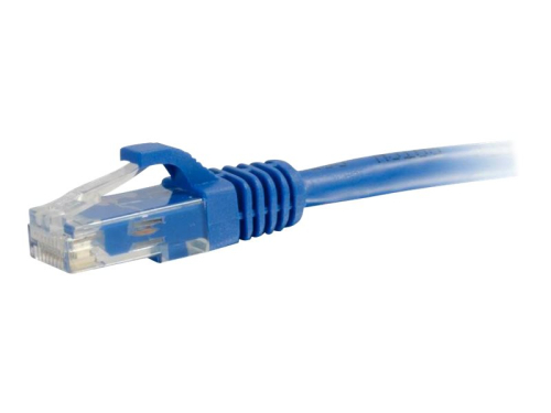 C2G Cat5e Booted Unshielded (UTP) Network Patch Cable - Cabo patch - RJ-45 (M) para RJ-45 (M) - 50 cm - PTNB - CAT 5e - moldado, sem nós, entrançado - azul