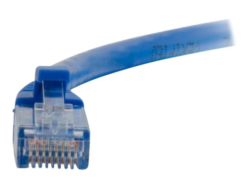 C2G Cat5e Booted Unshielded (UTP) Network Patch Cable - Cabo patch - RJ-45 (M) para RJ-45 (M) - 50 cm - PTNB - CAT 5e - moldado, sem nós, entrançado - azul