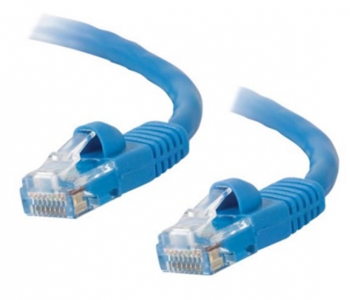Cabo patch RJ-45 (M) para RJ-45 (M) 2 m PTNB CAT 5e moldado, sem nós, entrançado azul C2G 83163