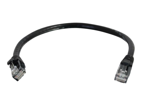 C2G Cat5e Booted Unshielded (UTP) Network Patch Cable - Cabo patch - RJ-45 (M) para RJ-45 (M) - 3 m - PTNB - CAT 5e - moldado, sem nós, entrançado - preto