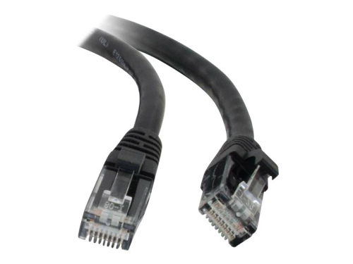 C2G Cat5e Booted Unshielded (UTP) Network Patch Cable - Cabo patch - RJ-45 (M) para RJ-45 (M) - 3 m - PTNB - CAT 5e - moldado, sem nós, entrançado - preto