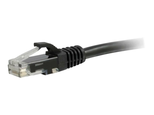 C2G Cat5e Booted Unshielded (UTP) Network Patch Cable - Cabo patch - RJ-45 (M) para RJ-45 (M) - 3 m - PTNB - CAT 5e - moldado, sem nós, entrançado - preto