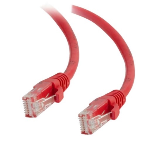 Cabo patch RJ-45 (M) para RJ-45 (M) 1 m PTNB CAT 5e entrançado vermelho C2G 83221