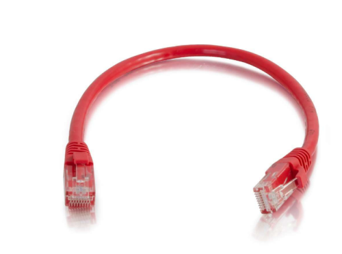 Cabo de rede C2G Cat5e Cabo patch RJ-45 (M) para RJ-45 (M) de 3 m PTNB, moldado, sem nós, entrançado e vermelho