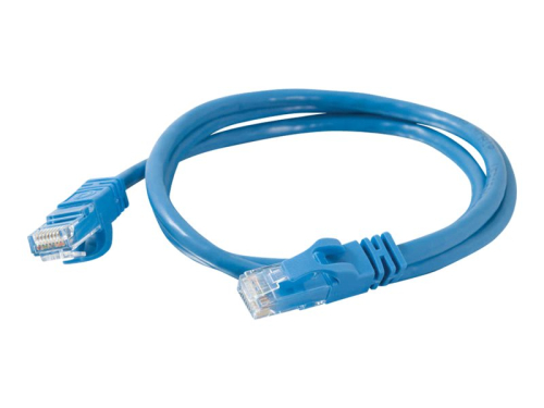 C2G Cat6 Booted Unshielded (UTP) Network Patch Cable - Cabo patch - RJ-45 (M) para RJ-45 (M) - 2 m - PTNB - CAT 6 - moldado, sem nós, entrançado - azul