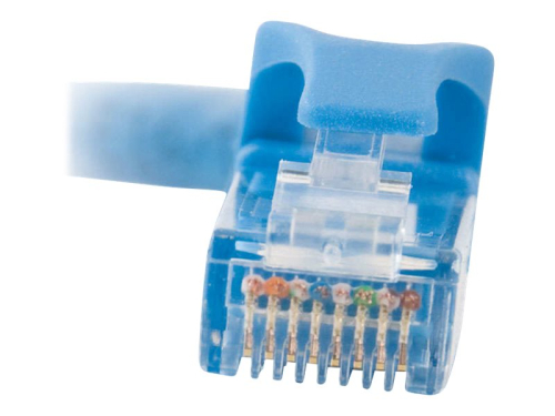 C2G Cat6 Booted Unshielded (UTP) Network Patch Cable - Cabo patch - RJ-45 (M) para RJ-45 (M) - 3 m - PTNB - CAT 6 - moldado, sem nós, entrançado - azul