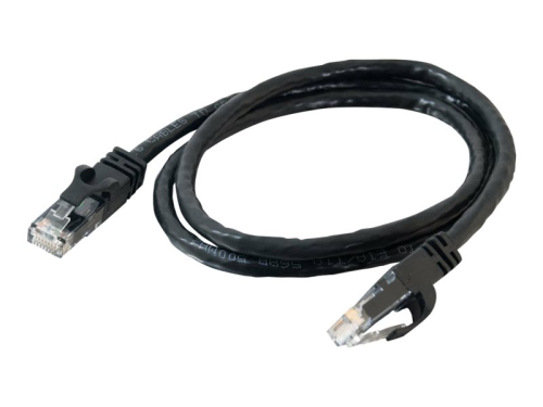 C2G Cat6 Booted Unshielded (UTP) Network Patch Cable - Cabo patch - RJ-45 (M) para RJ-45 (M) - 1 m - PTNB - CAT 6 - moldado, sem nós, entrançado - preto