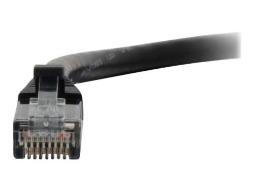 C2G Cat6 Booted Unshielded (UTP) Network Patch Cable - Cabo patch - RJ-45 (M) para RJ-45 (M) - 1 m - PTNB - CAT 6 - moldado, sem nós, entrançado - preto