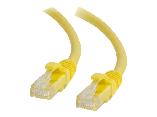 C2G Cat6 Booted Unshielded (UTP) Network Patch Cable - Cabo patch - RJ-45 (M) para RJ-45 (M) - 5 m - PTNB - CAT 6 - moldado, sem nós, entrançado - amarelo