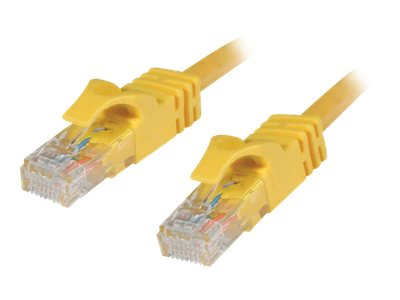 C2G Cat6 Booted Unshielded (UTP) Network Patch Cable - Cabo patch - RJ-45 (M) para RJ-45 (M) - 5 m - PTNB - CAT 6 - moldado, sem nós, entrançado - amarelo