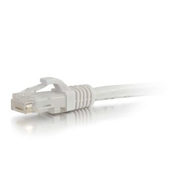 Cabo de rede C2G Cat6 Booted Unshielded (UTP) Network Patch Cable RJ-45 (M) para RJ-45 (M) de 5 m PTNB CAT 6 moldado, sem nós, entrançado, branco