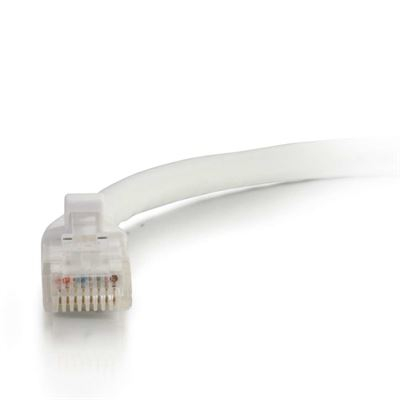 Cabo de rede C2G Cat6 Booted Unshielded (UTP) Network Patch Cable RJ-45 (M) para RJ-45 (M) de 5 m PTNB CAT 6 moldado, sem nós, entrançado, branco