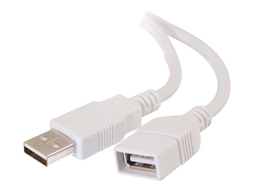 C2G Cabo de extensão USB 2 m Branco