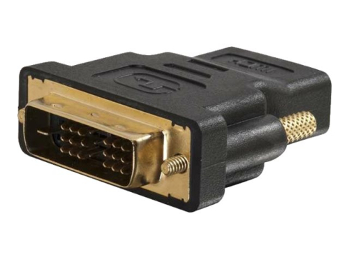 C2G Velocity Inline Adapter - Adaptador de vídeo - DVI-D macho para HDMI fêmea - preto