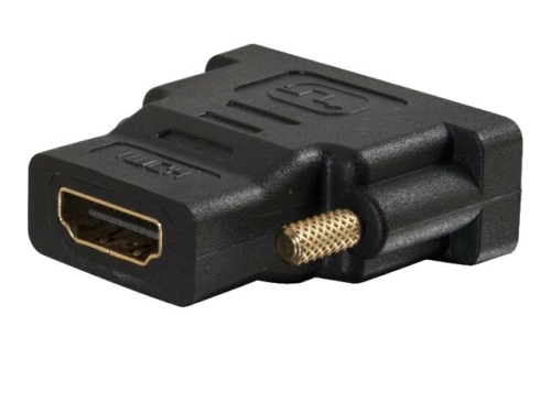 C2G Velocity Inline Adapter - Adaptador de vídeo - DVI-D macho para HDMI fêmea - preto