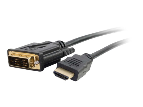 C2G 2m (6ft) HDMI to DVI Cable - HDMI to DVI-D Adapter Cable - 1080p - M/M - Cabo adaptador - DVI-D macho para HDMI macho - 2 m - blindado - preto