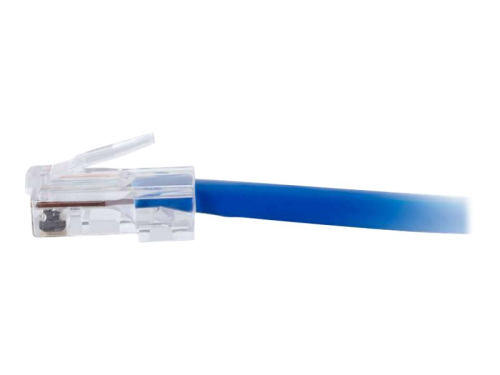 C2G Cat5e Booted Unshielded (UTP) Network Patch Cable - Cabo patch - RJ-45 (M) para RJ-45 (M) - 30 cm - PTNB - CAT 5e - moldado, sem nós, entrançado - azul