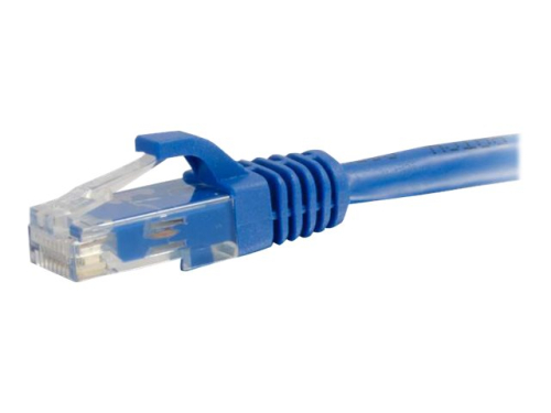 C2G Cat5e Booted Unshielded (UTP) Network Patch Cable - Cabo patch - RJ-45 (M) para RJ-45 (M) - 30 cm - PTNB - CAT 5e - moldado, sem nós, entrançado - azul