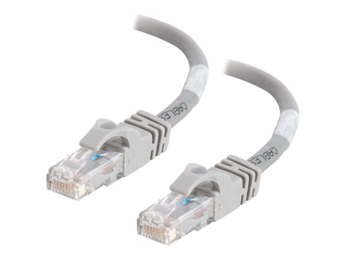 Cabo de Rede RJ 45 C2G Cat6 Booted Unshielded (UTP) Cabo patch RJ-45 (M) para RJ-45 (M) 30 cm PTNB CAT 6 moldado, sem nós, entrançado - cinza