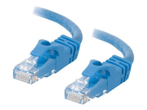Cabo de Rede C2G Cat6 Booted Unshielded (UTP) Cabo patch RJ-45 (M) para RJ-45 (M) 30 cm PTNB CAT 6 moldado, sem nós, entrançado azul