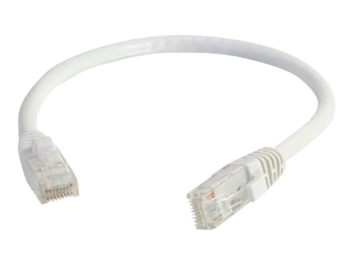 Cabo Rede C2G Cat6 Booted Unshielded (UTP) Network Cabo patch RJ-45 (M) para RJ-45 (M) 30 cm PTNB CAT 6 moldado, sem nós, entrançado branco
