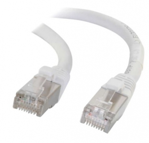Cabo patch RJ-45 (M) para RJ-45 (M) 7 m PTB CAT 5e moldado branco C2G 83885