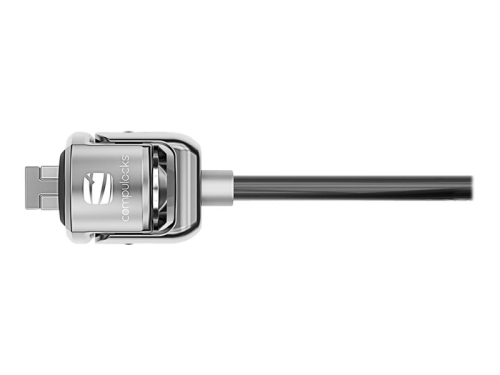 Cabo Segurança Compulocks CL15 T-bar Trancamento do cabo de segurança, 1.83 m, para Compulocks BrandMe VESA Brandable Floor Stand For Tablets White, iPad 10, Space Rise