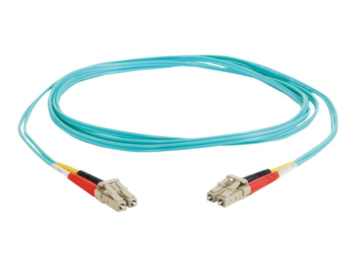 C2G LC-LC 10Gb 50/125 OM3 Duplex Multimode PVC Fiber Optic Cable (LSZH) - Cabo de rede - multi-modo LC (M) para multi-modo LC (M) - 3 m - fibra óptica - duplex - 50 / 125 micron - OM3 - sem halogéneo - aqua