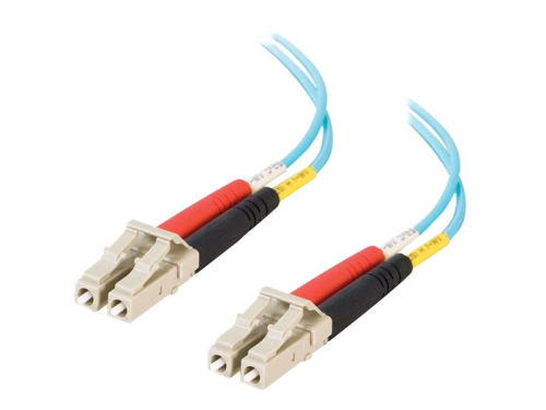 C2G LC-LC 10Gb 50/125 OM3 Duplex Multimode PVC Fiber Optic Cable (LSZH) - Cabo de rede - multi-modo LC (M) para multi-modo LC (M) - 3 m - fibra óptica - duplex - 50 / 125 micron - OM3 - sem halogéneo - aqua