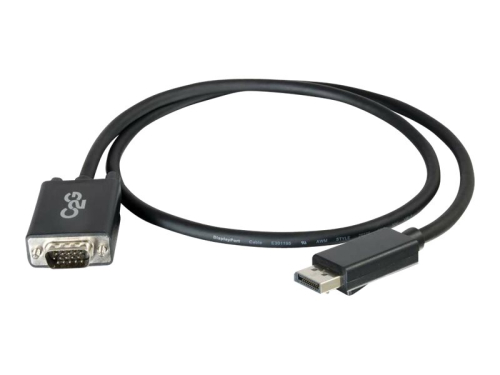 C2G 1m DisplayPort to VGA Adapter Cable - DP to VGA - Black - Cabo DisplayPort - DisplayPort (M) para HD-15 (VGA) (M) - 1 m - preto
