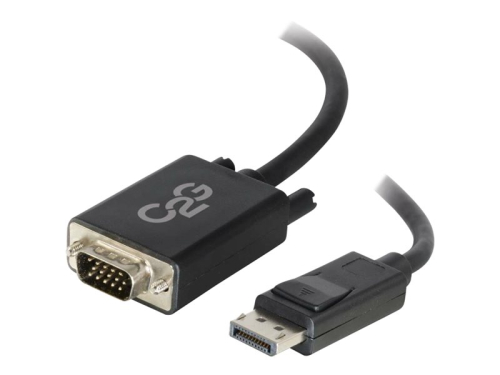 C2G 1m DisplayPort to VGA Adapter Cable - DP to VGA - Black - Cabo DisplayPort - DisplayPort (M) para HD-15 (VGA) (M) - 1 m - preto