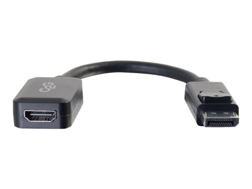 C2G 8in DisplayPort to HDMI Adapter Converter - M/F - Adaptador de vídeo - DisplayPort macho para HDMI fêmea - 20.3 cm - blindado - preto