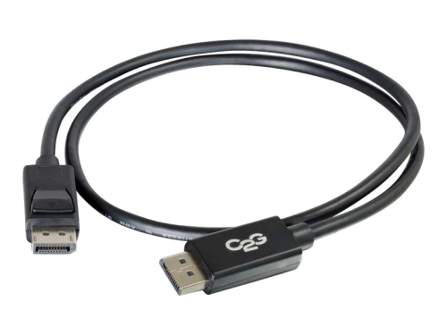 C2G 3ft 8K DisplayPort Cable with Latches - M/M - Cabo DisplayPort - DisplayPort (M) para DisplayPort (M) - 91.4 cm - travada - preto