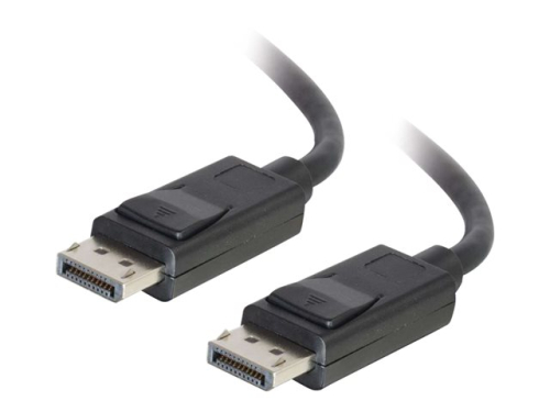 C2G 6ft 8K DisplayPort Cable with Latches - M/M - Cabo DisplayPort - DisplayPort (M) para DisplayPort (M) - 1.83 m - preto