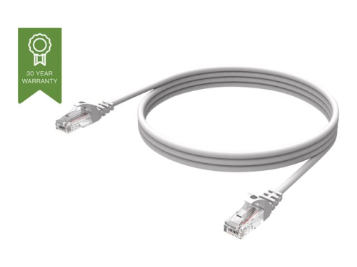 VISION Professional installation-grade Ethernet Network cable - LIFETIME WARRANTY - RJ-45 (M) to RJ-45 (M) - UTP - CAT 6 - 250 MHz - 24 AWG - booted - 50 cm - white